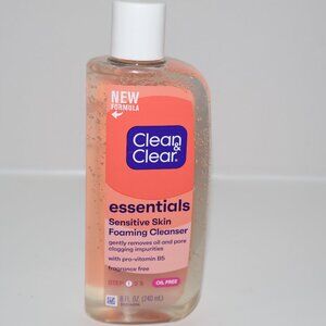 Clean & Clear Essentials Sensitive Skin Foaming Cleanser 8 oz New Formula